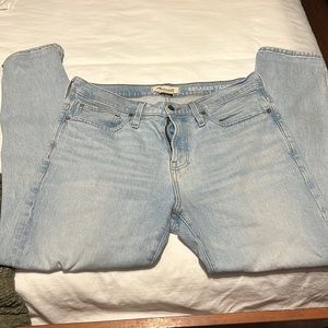 Madewell Relaxed Taper Light Wash Jeans